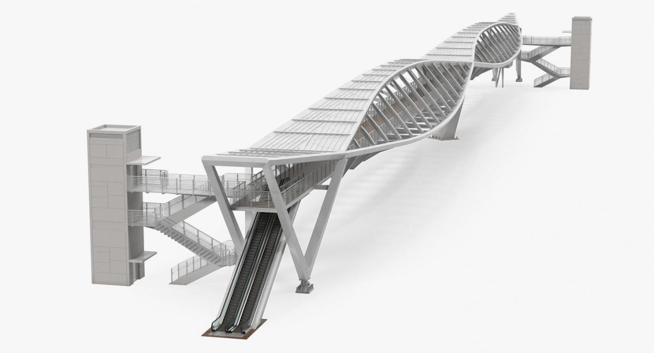 3D Pedestrian Bridge in Beer Sheva Israel model