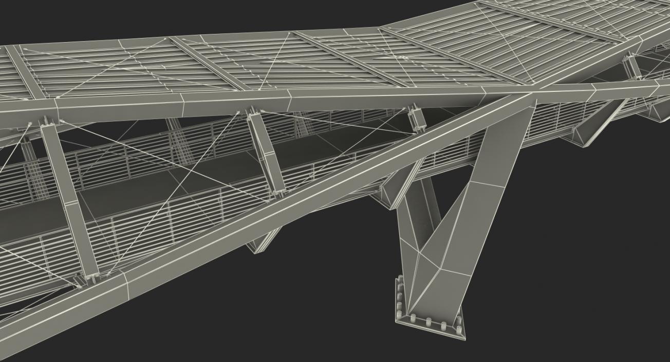 3D Pedestrian Bridge in Beer Sheva Israel model