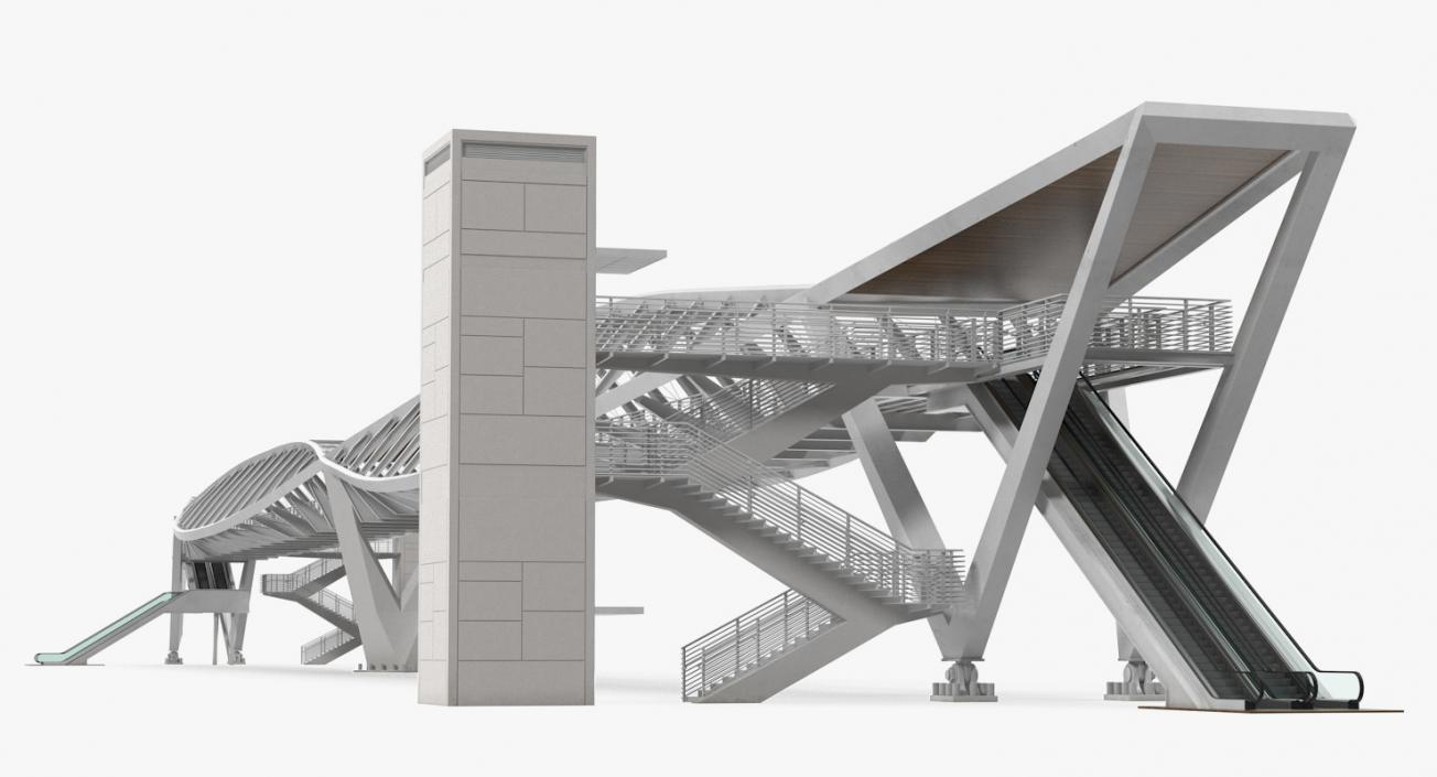 3D Pedestrian Bridge in Beer Sheva Israel model