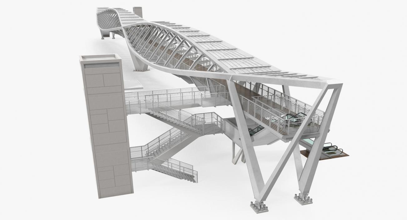 3D Pedestrian Bridge in Beer Sheva Israel model