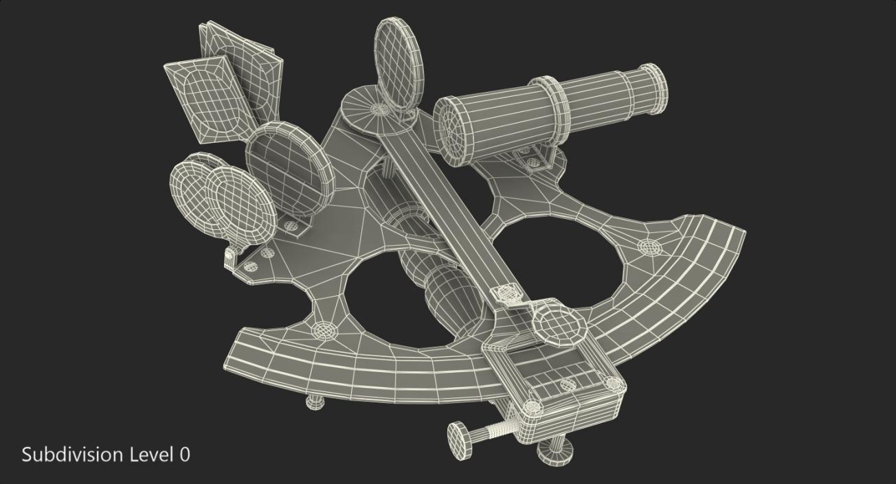 Sextant Navigation Instrument 3D model