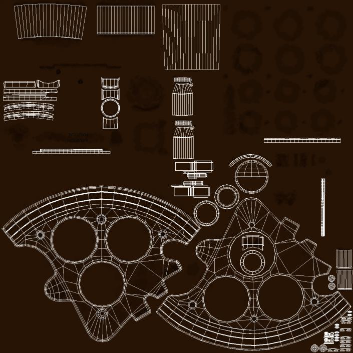 Sextant Navigation Instrument 3D model