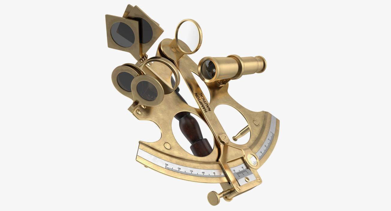 Sextant Navigation Instrument 3D model