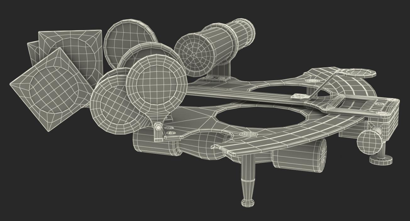 Sextant Navigation Instrument 3D model