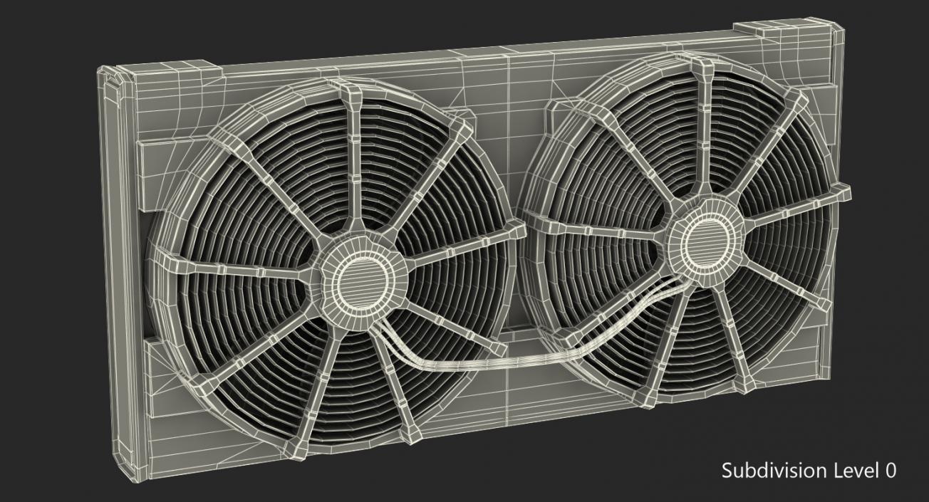 3D Car Radiator with Fan 2 model