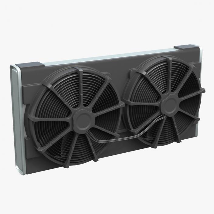 3D Car Radiator with Fan 2 model