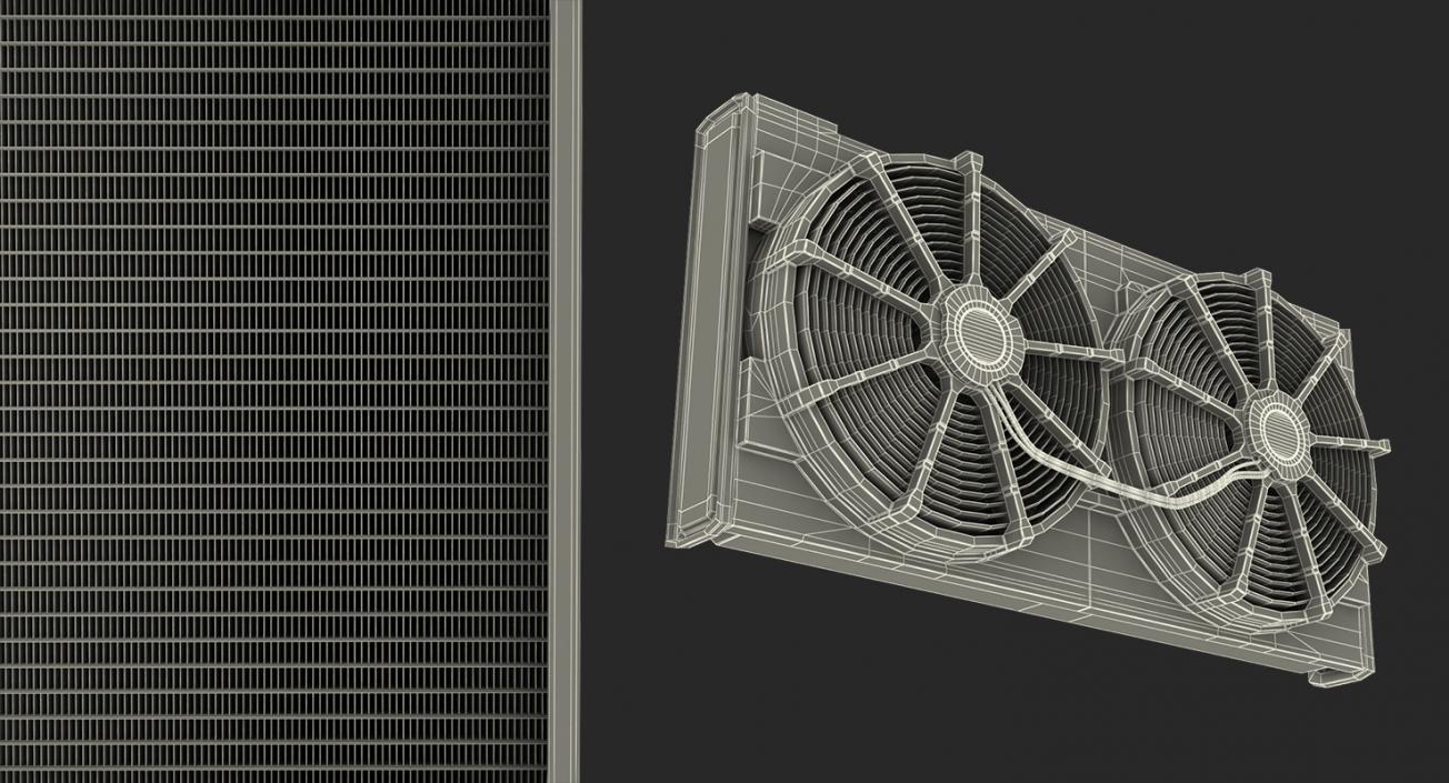 3D Car Radiator with Fan 2 model