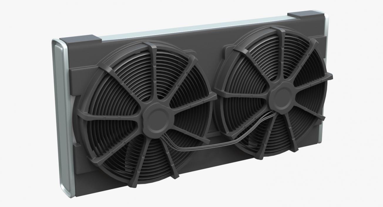 3D Car Radiator with Fan 2 model