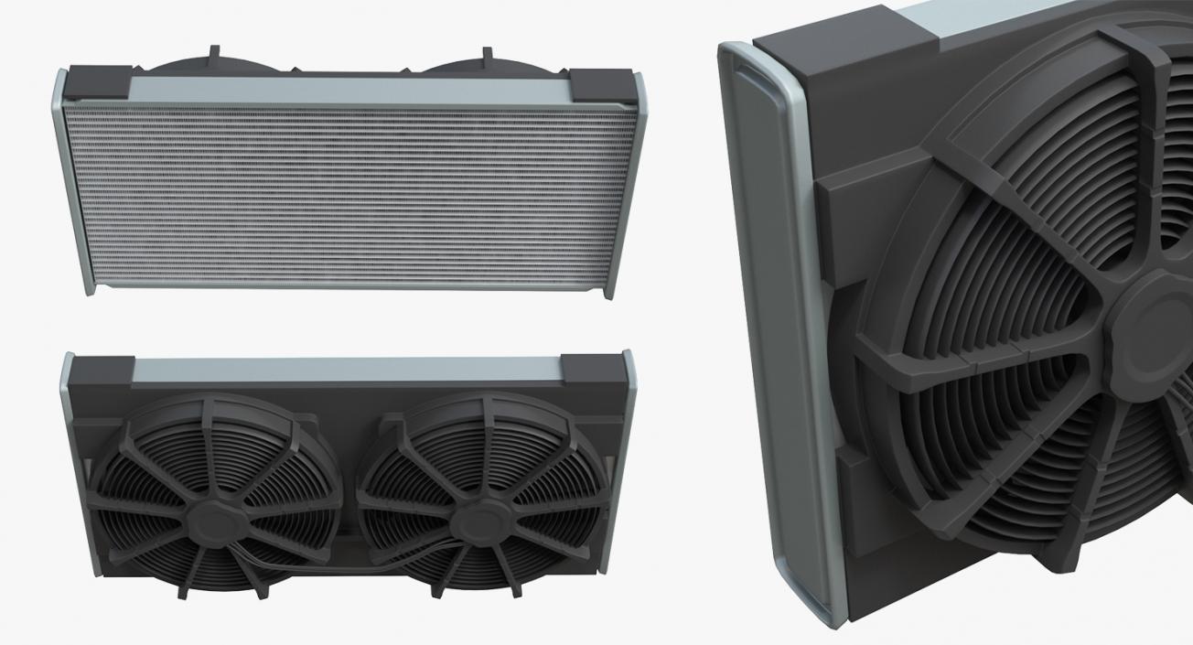 3D Car Radiator with Fan 2 model