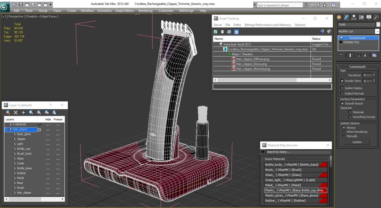 3D model Cordless Rechargeable Clipper Trimmer Generic