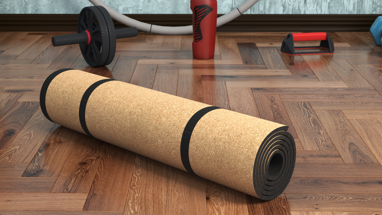 3D Yoga Mat Twisted Cork