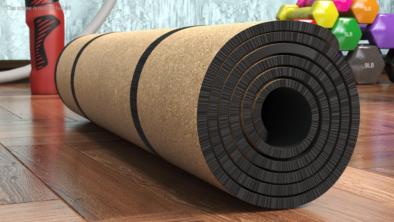 3D Yoga Mat Twisted Cork