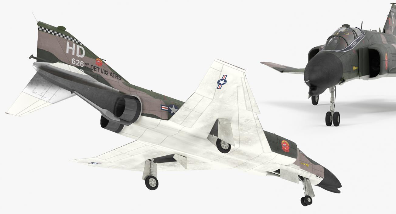 3D McDonnell Douglas F-4 Phantom II 2 Rigged