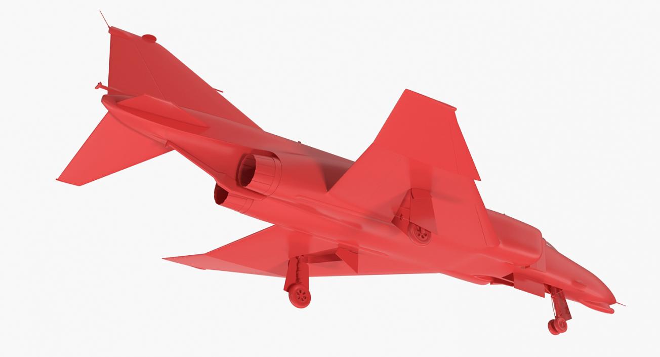 3D McDonnell Douglas F-4 Phantom II 2 Rigged