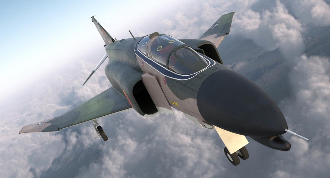 3D McDonnell Douglas F-4 Phantom II 2 Rigged