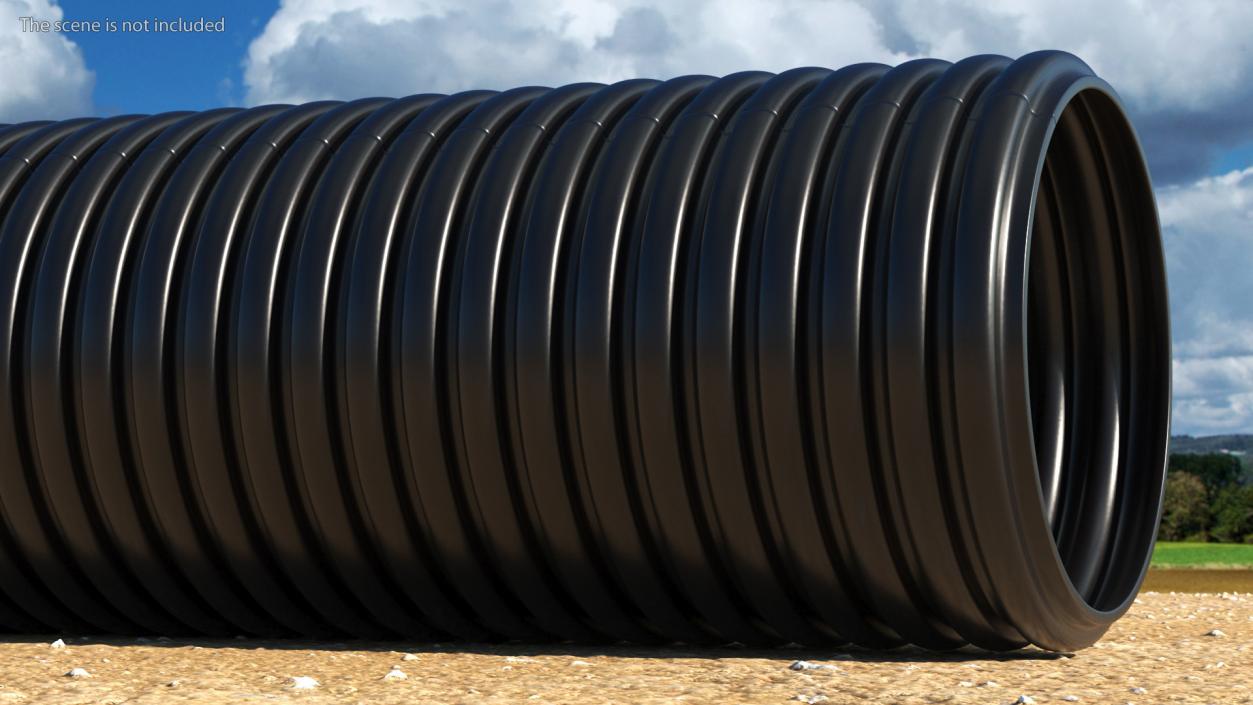 Drainage Pipe Black 3D model