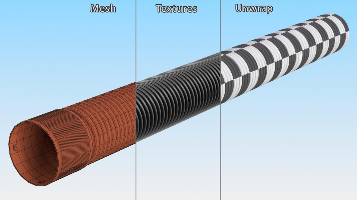 Drainage Pipe Black 3D model