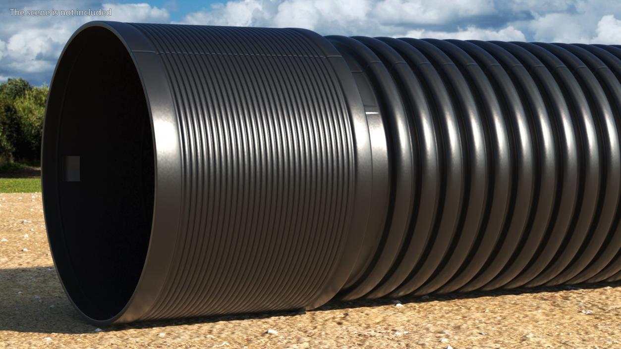 Drainage Pipe Black 3D model