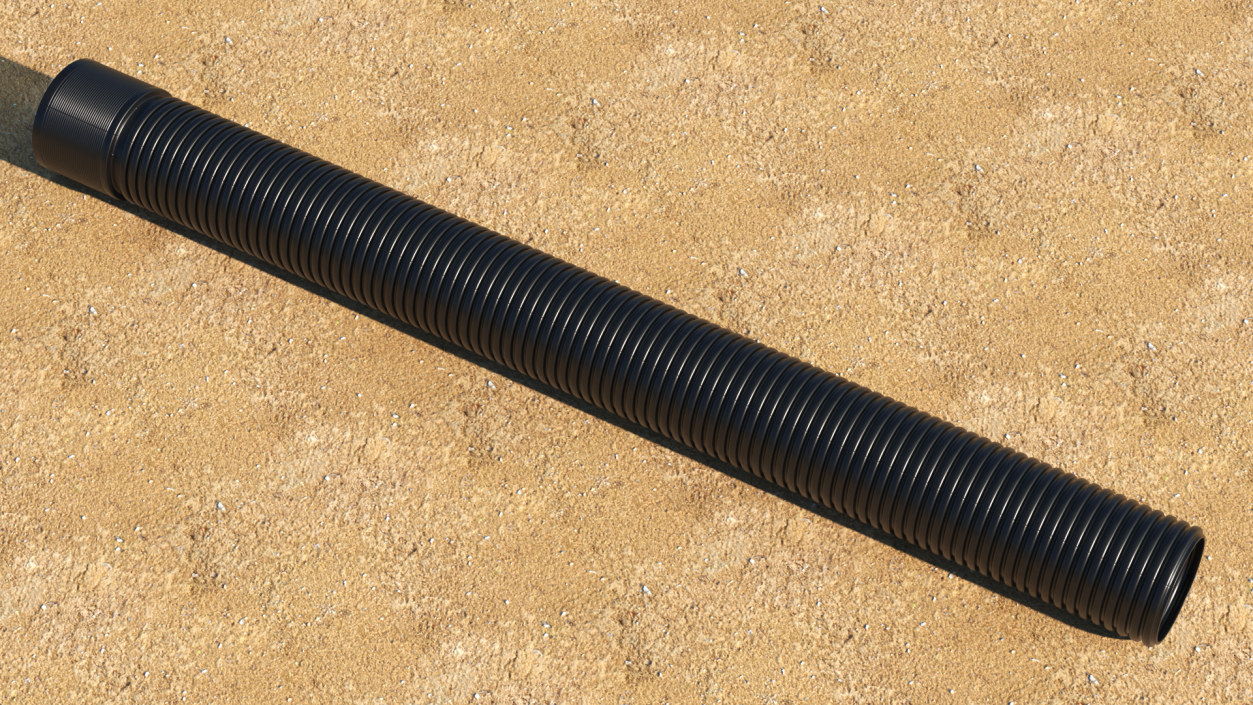 Drainage Pipe Black 3D model