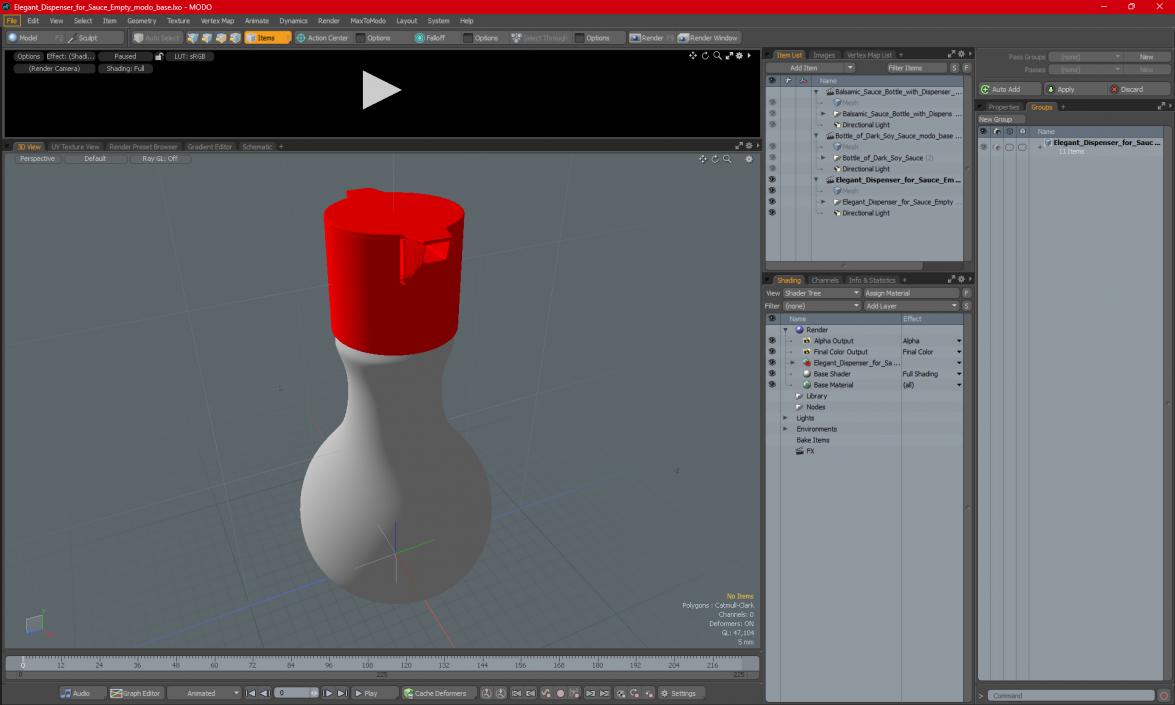 3D Elegant Dispenser for Sauce Empty model