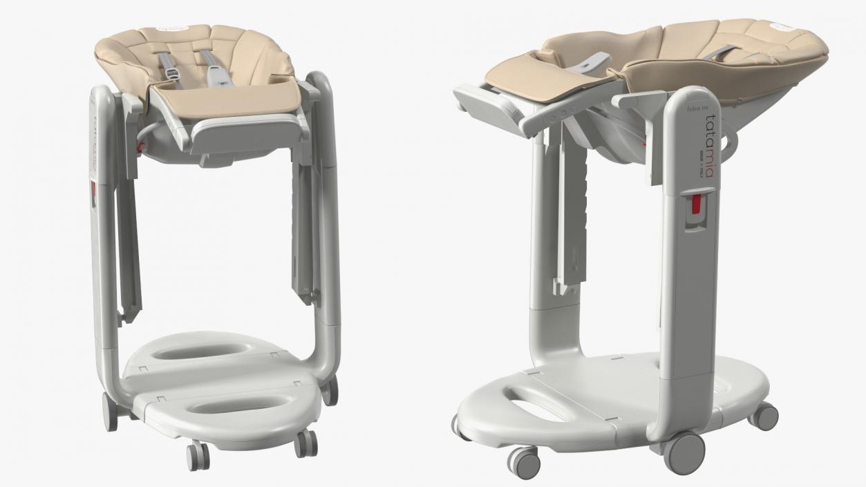 Baby High Chair Tatamia Horizontal Beige Rigged 3D