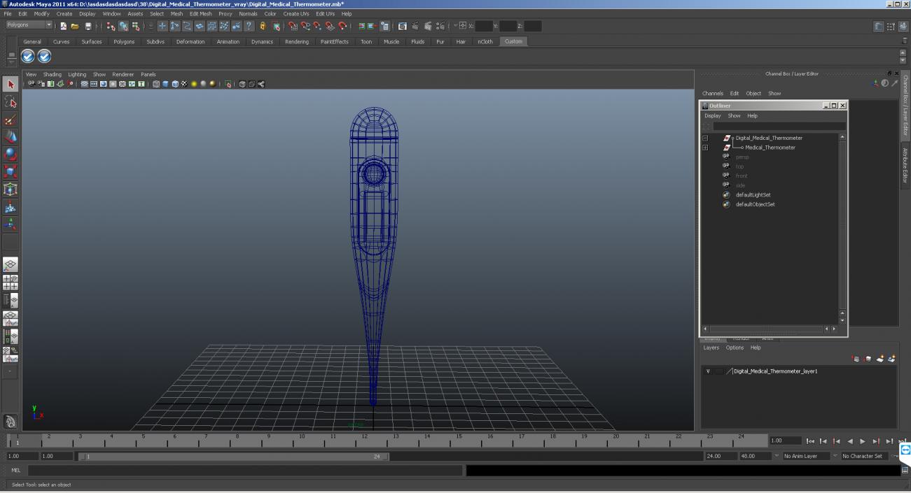 3D Digital Clinical Thermometer model