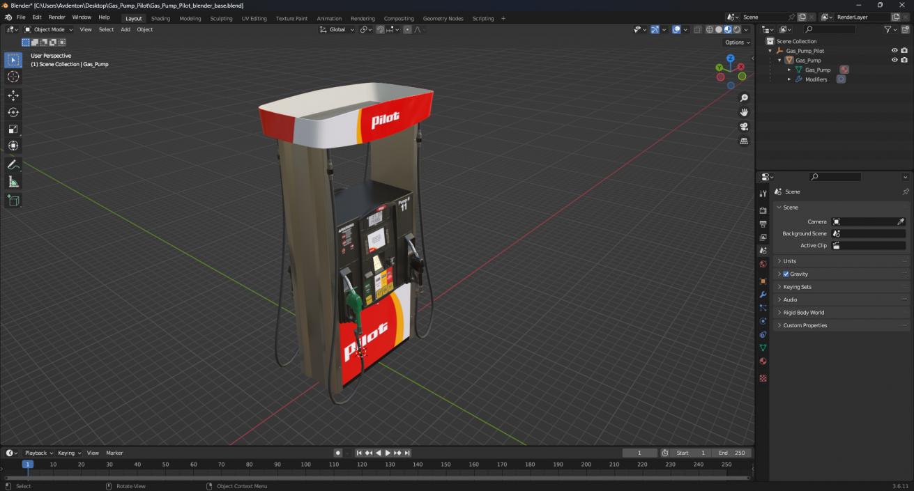 Gas Pump Pilot 3D model