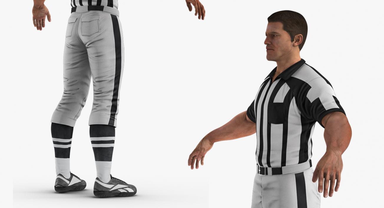 American Football Referee Rigged 3D