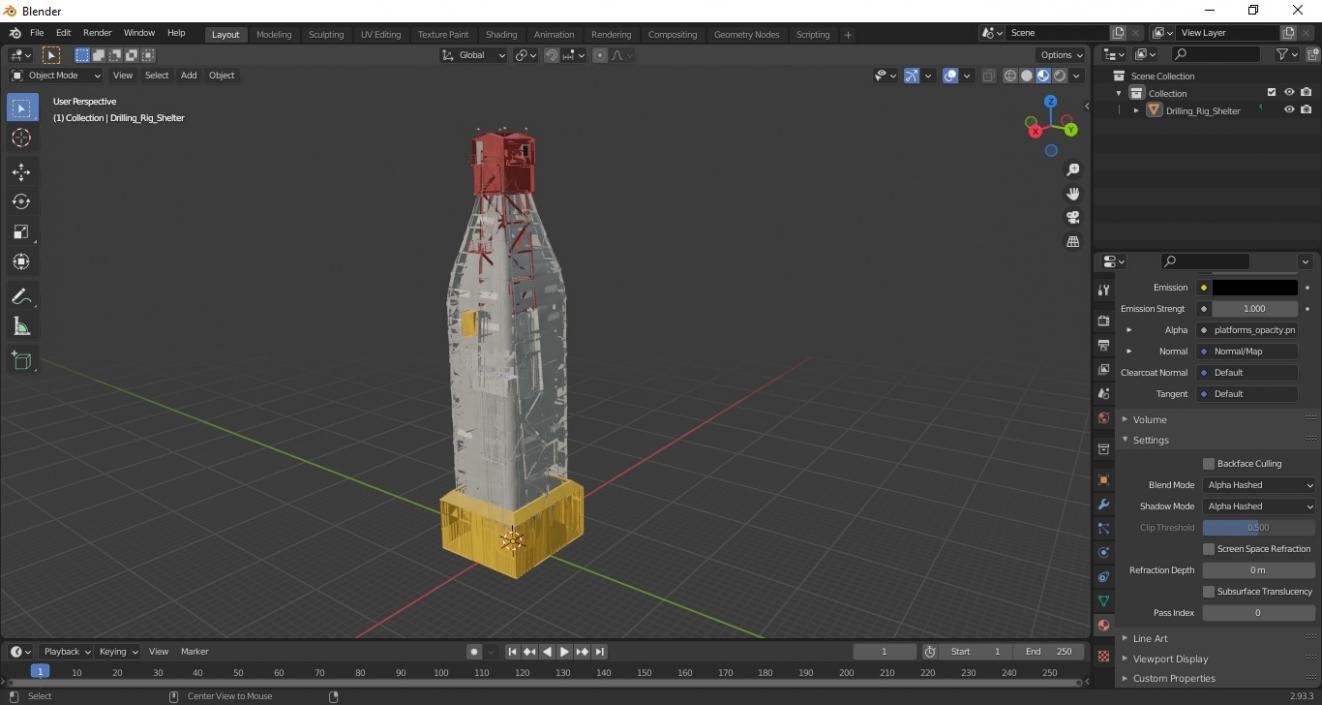 3D model Drilling Rig Shelter