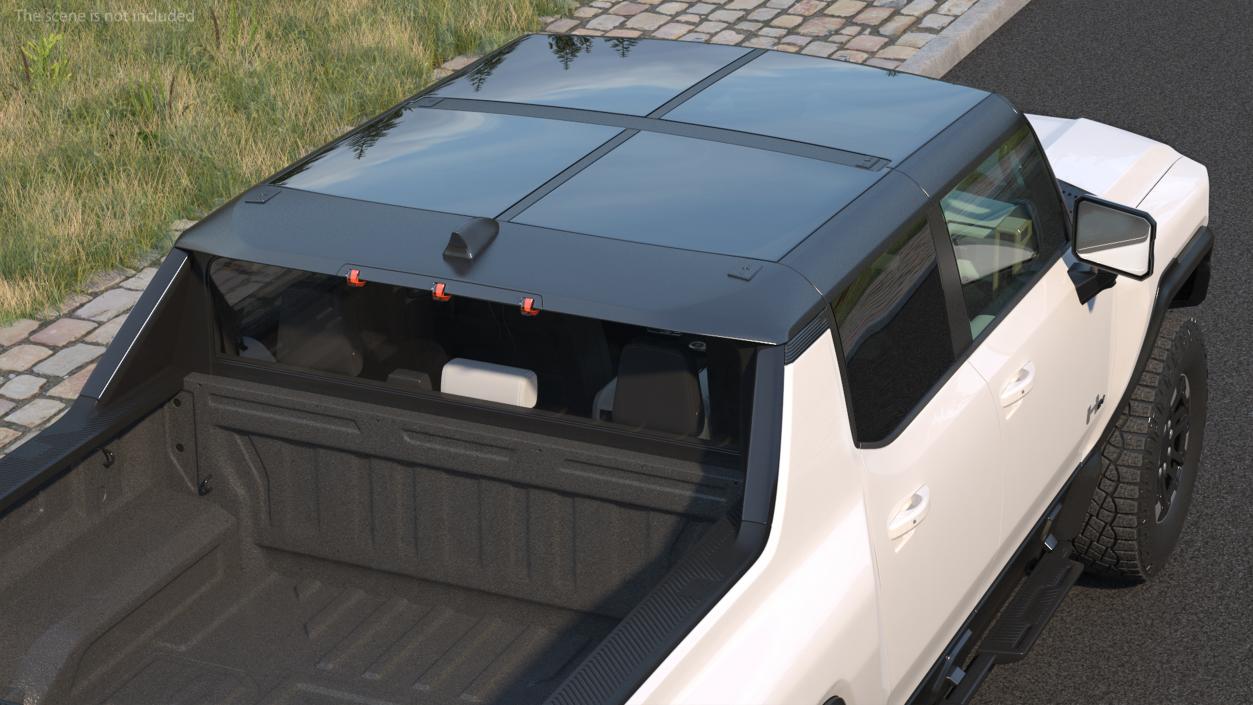 3D GMC Hummer EV Pickup White Rigged model