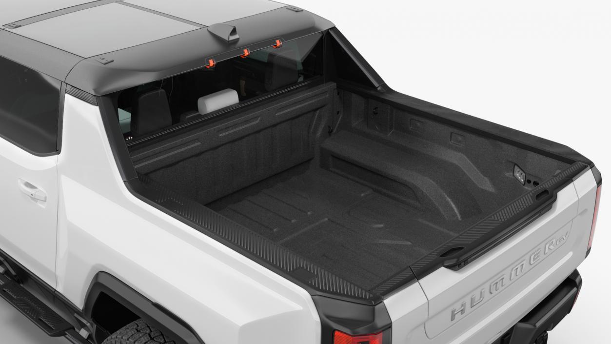 3D GMC Hummer EV Pickup White Rigged model