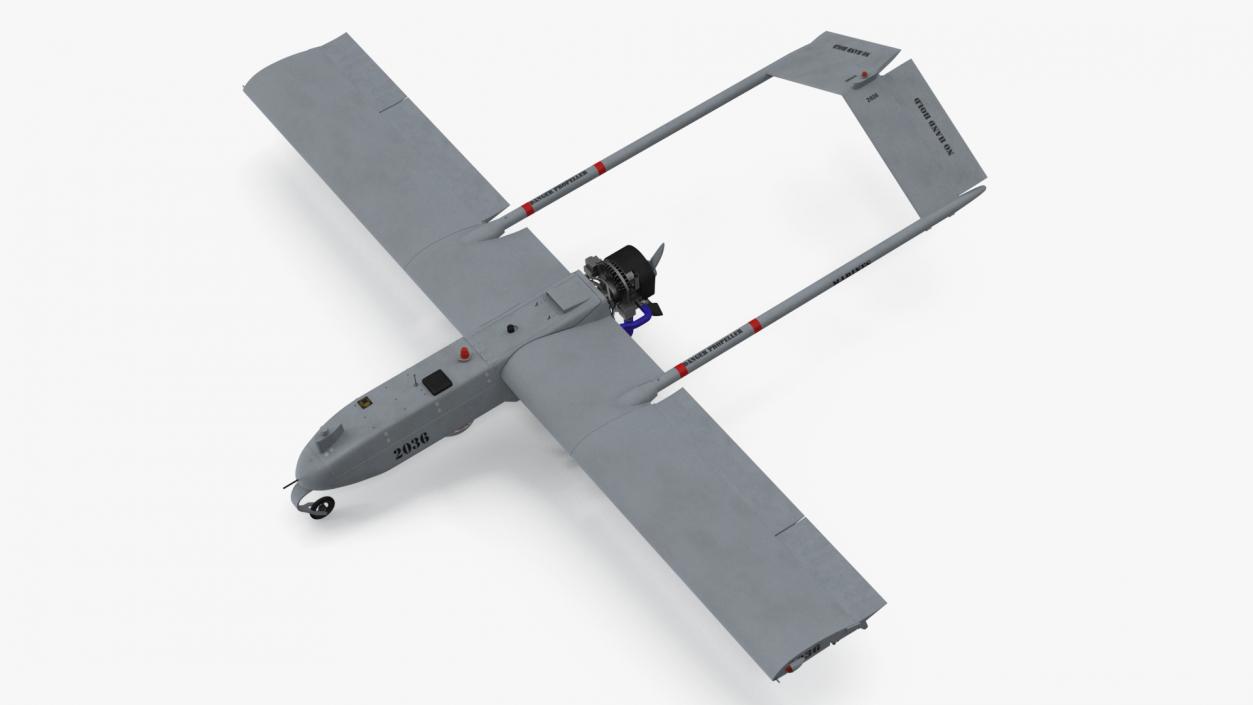 3D Unmanned Aerial Vehicle UAV Drone AAI RQ 7 Shadow Rigged