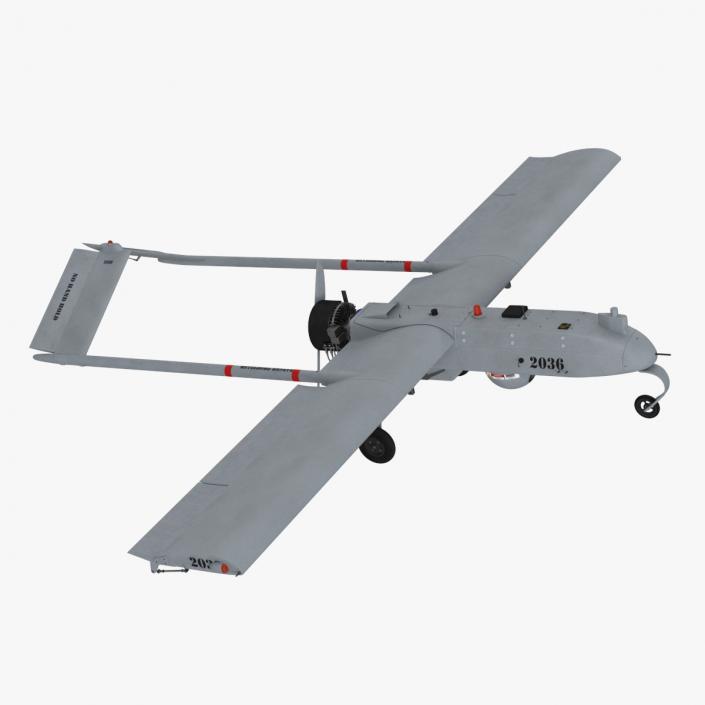 3D Unmanned Aerial Vehicle UAV Drone AAI RQ 7 Shadow Rigged