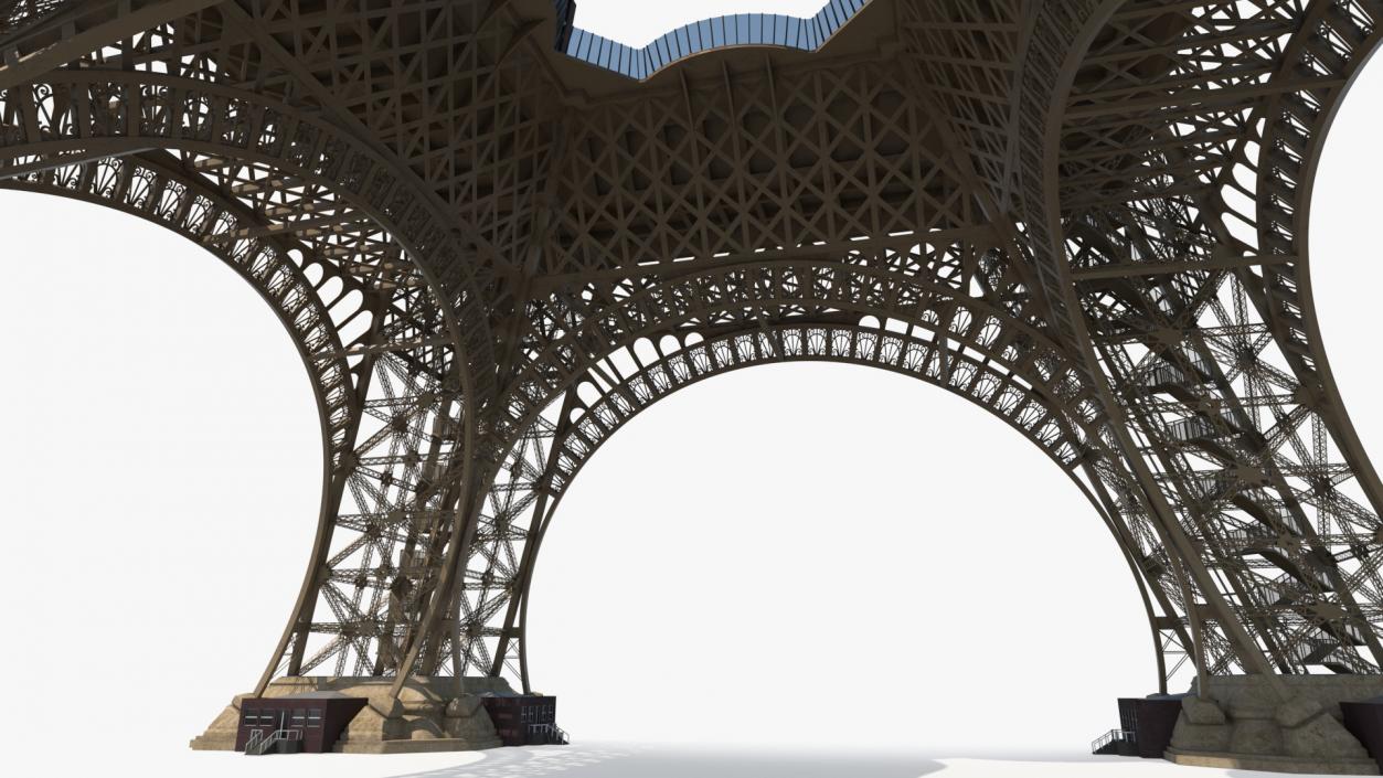 3D model Eiffel Tower Pillars