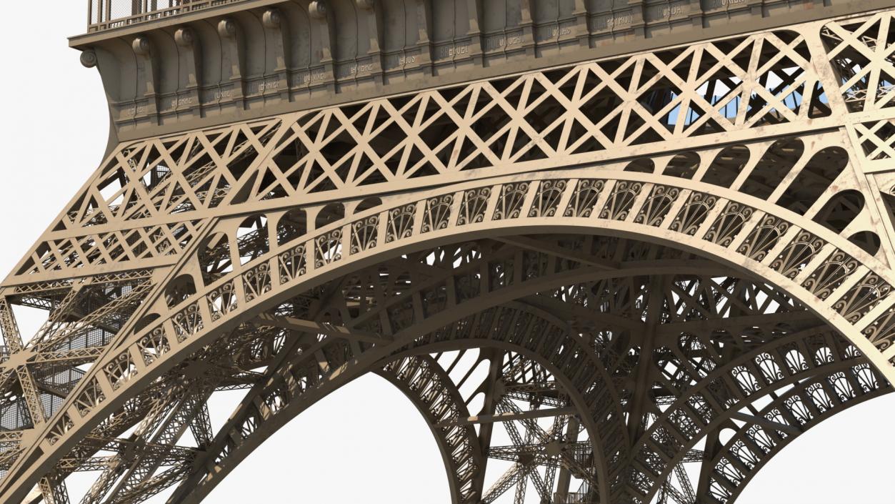 3D model Eiffel Tower Pillars