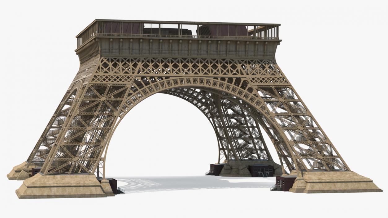 3D model Eiffel Tower Pillars