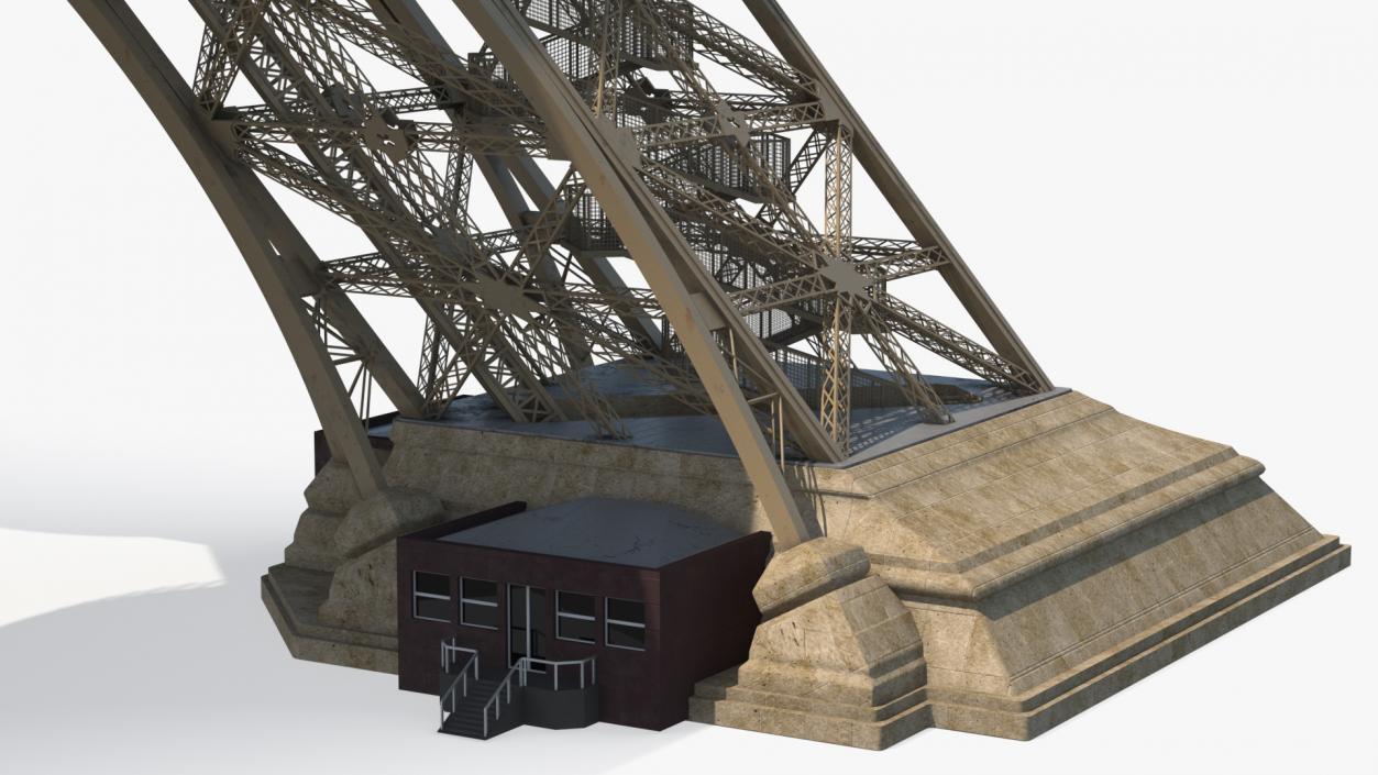 3D model Eiffel Tower Pillars