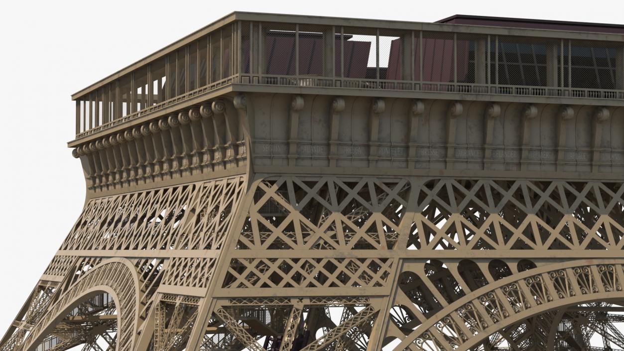 3D model Eiffel Tower Pillars