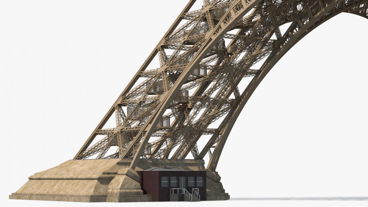 3D model Eiffel Tower Pillars