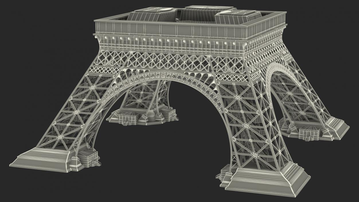 3D model Eiffel Tower Pillars