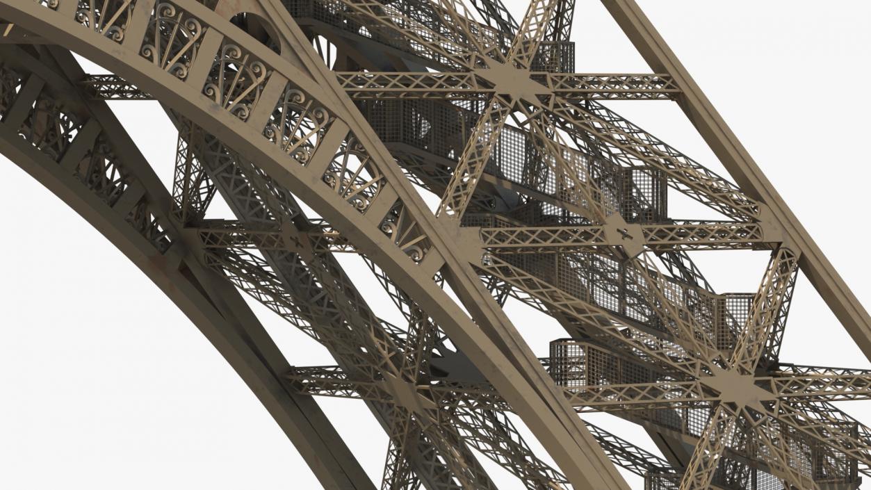 3D model Eiffel Tower Pillars