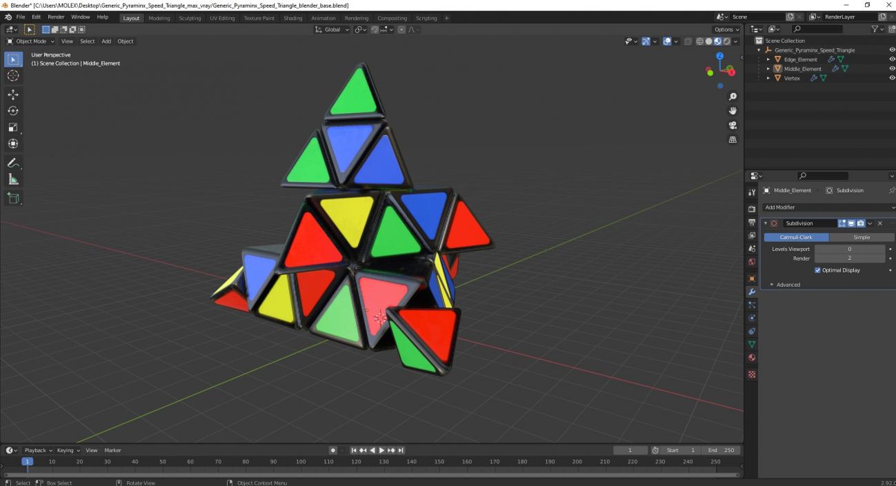 3D Generic Pyraminx Speed Triangle