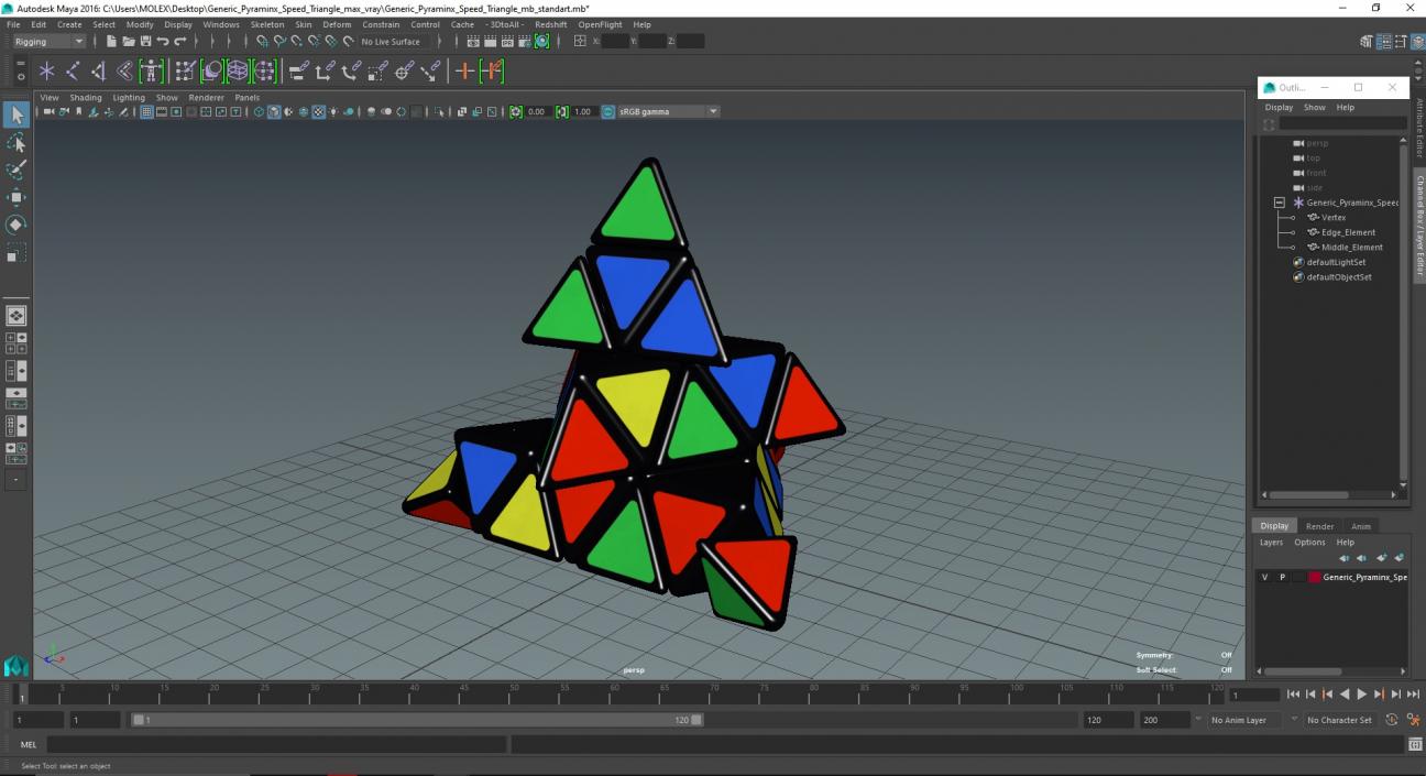 3D Generic Pyraminx Speed Triangle