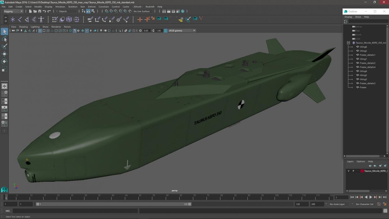 3D Taurus missile KEPD 350 model