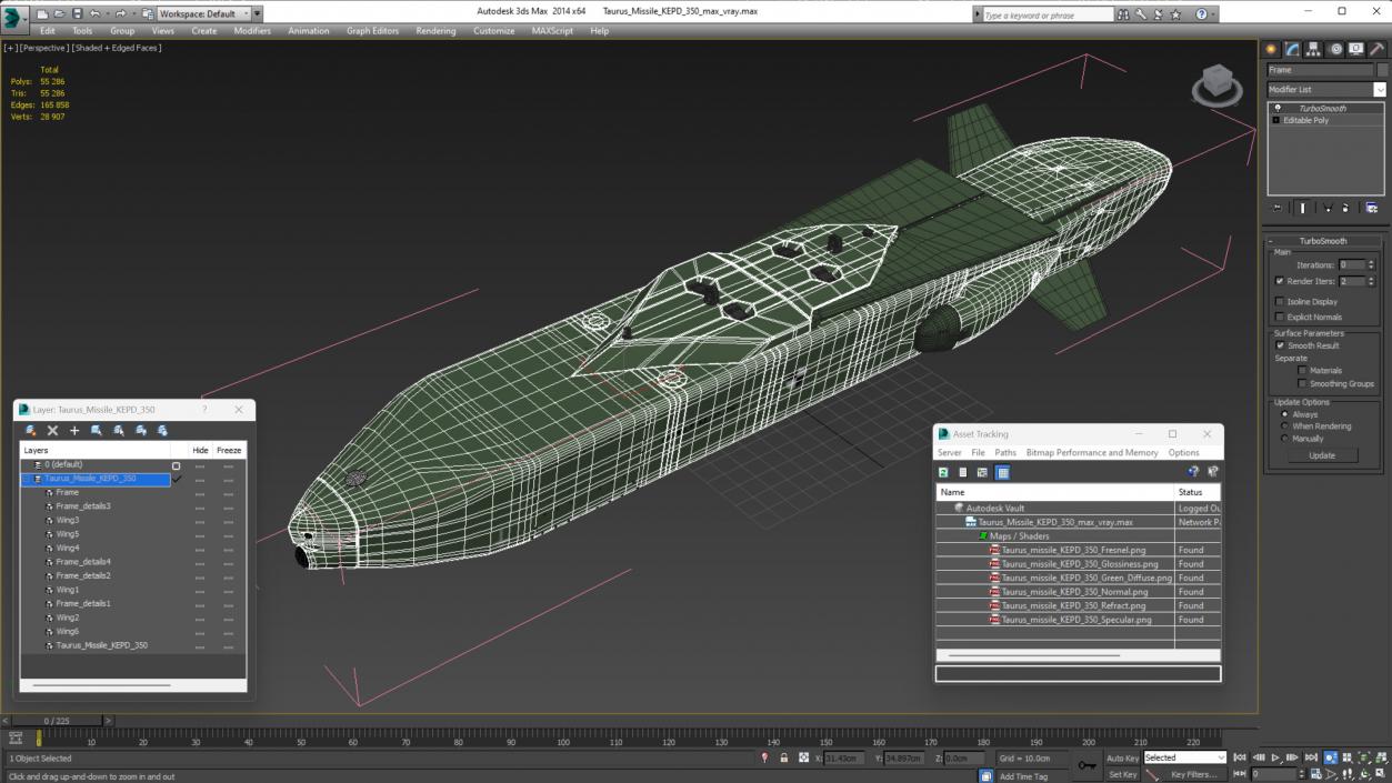 3D Taurus missile KEPD 350 model