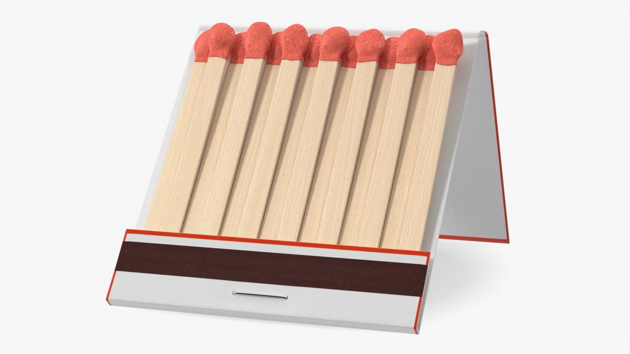 3D Plain White Matchbook