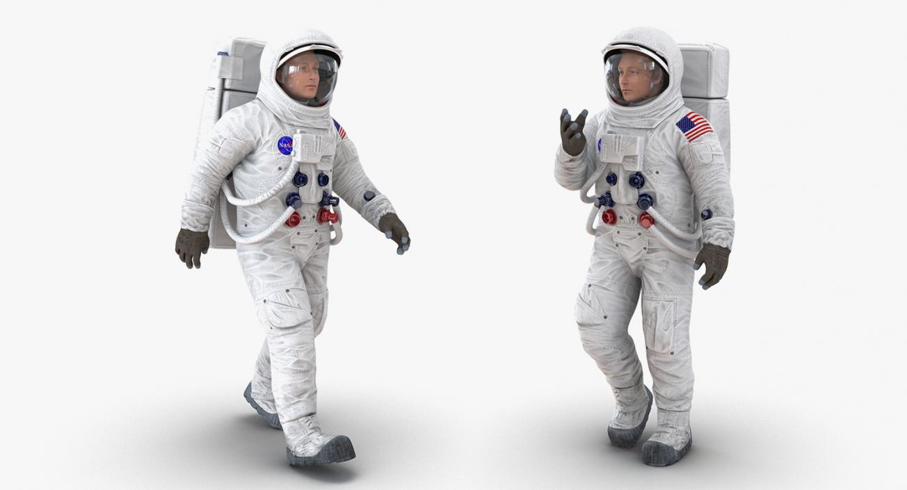 3D model Rigged Astronauts Collection 5