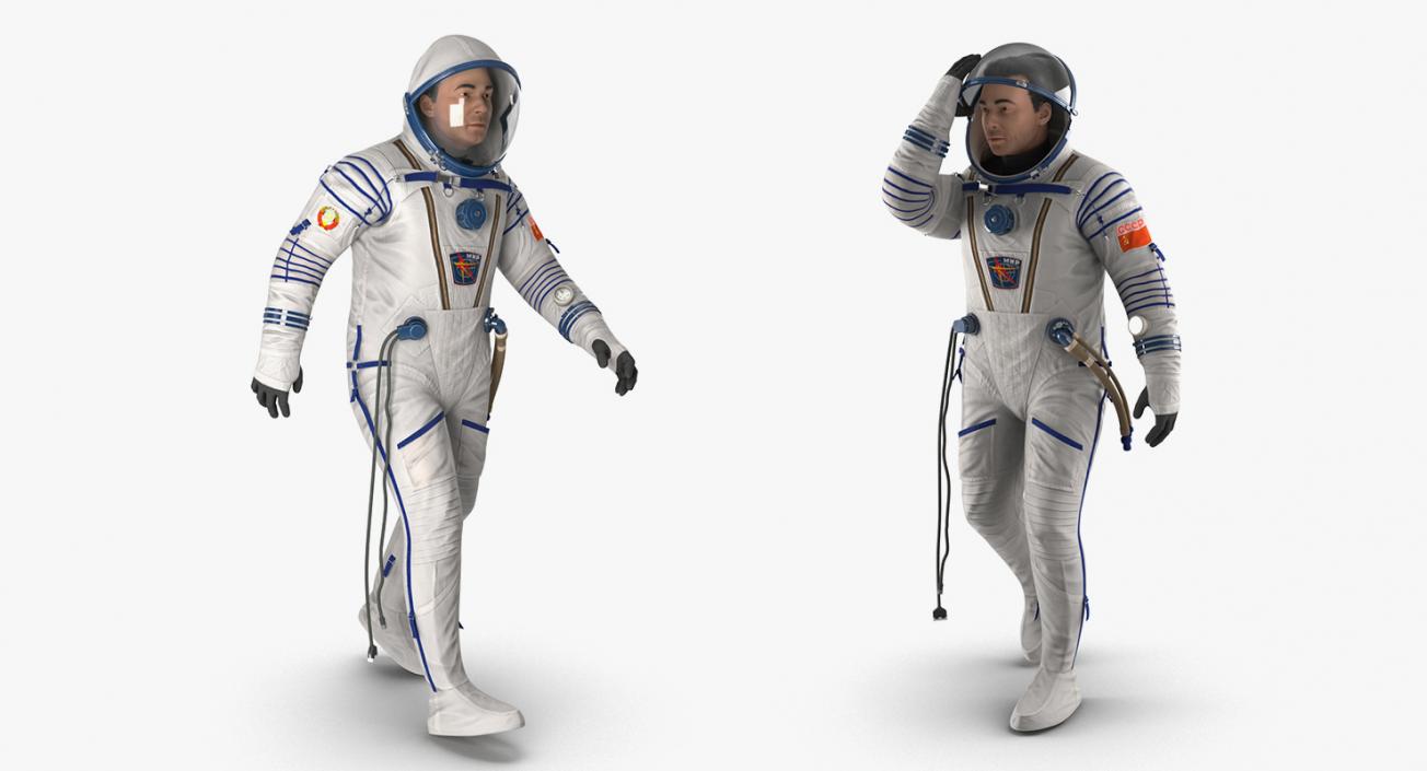 3D model Rigged Astronauts Collection 5