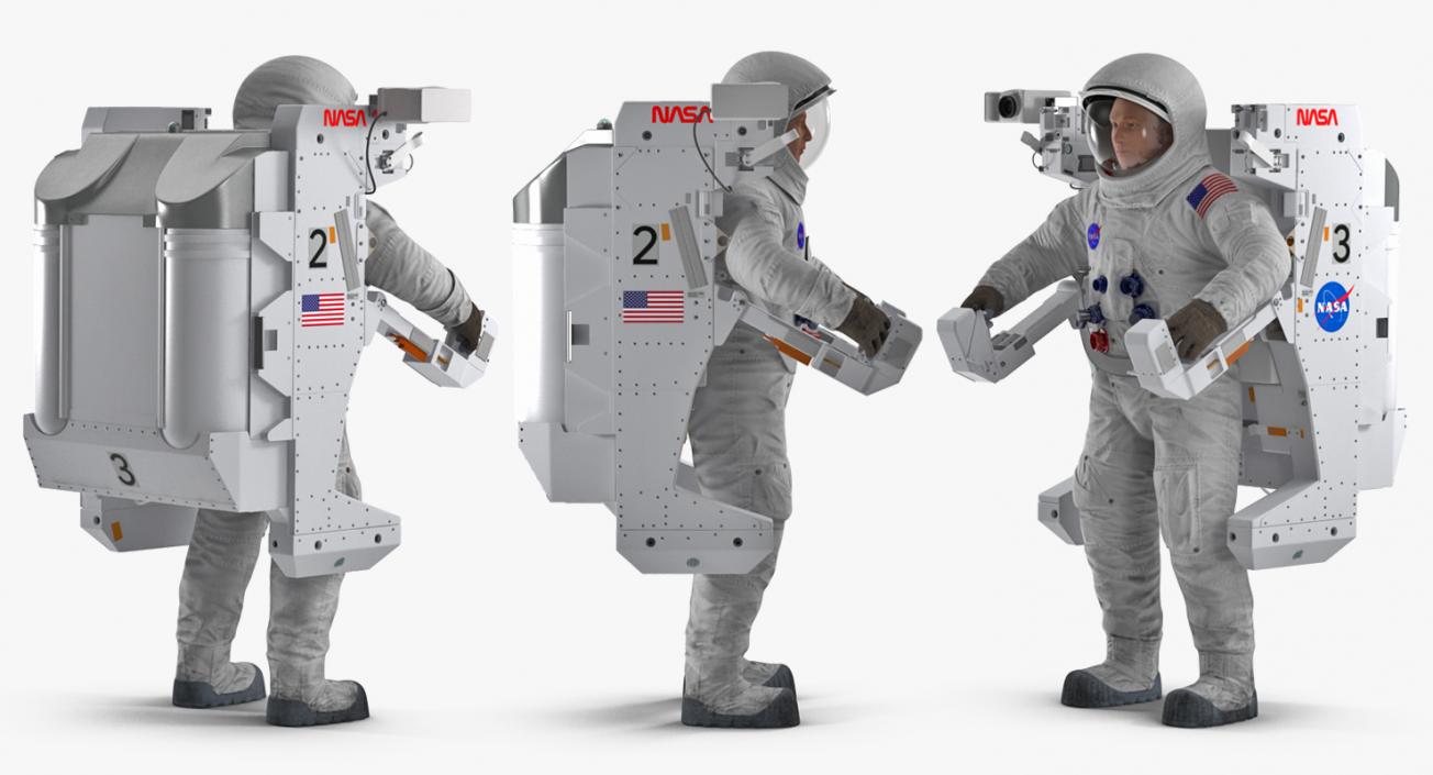 3D model Rigged Astronauts Collection 5