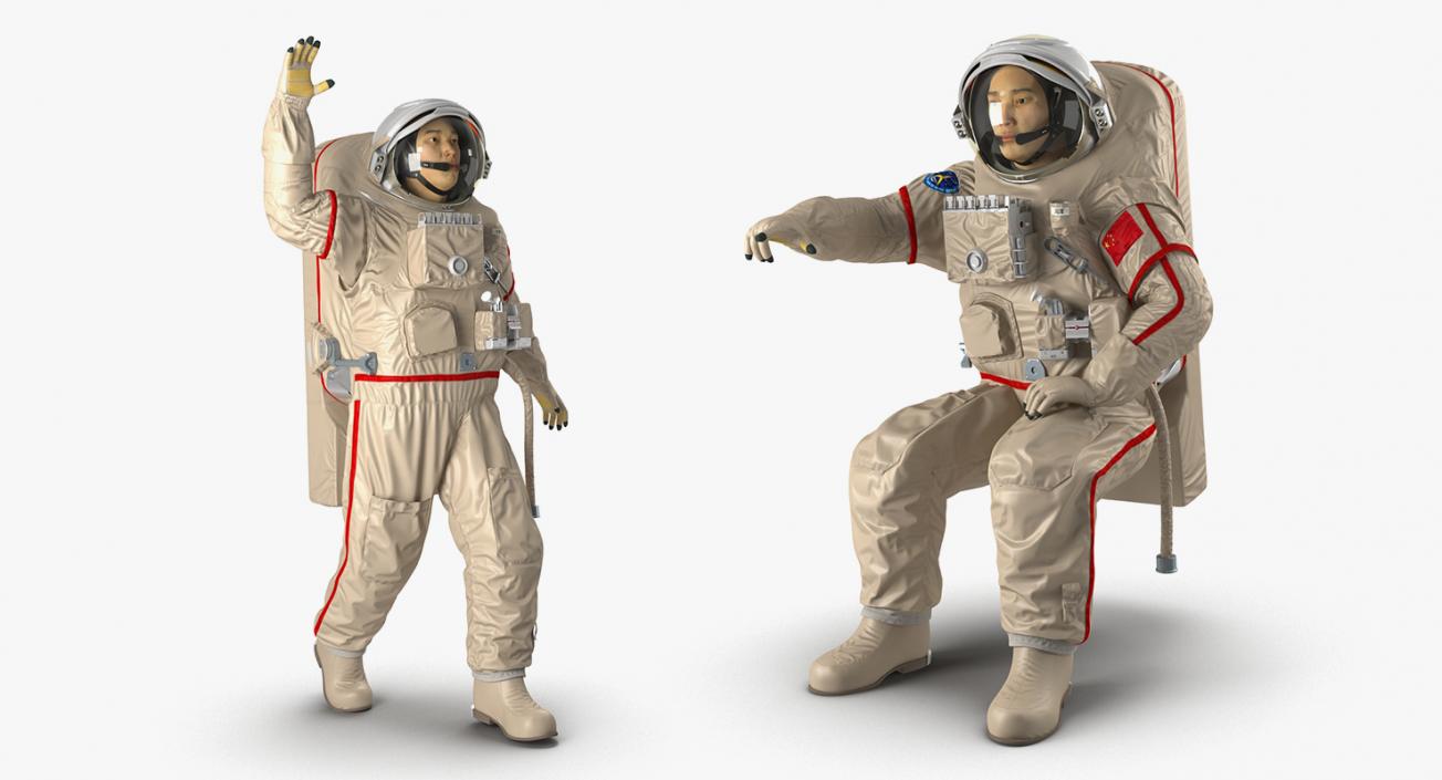 3D model Rigged Astronauts Collection 5